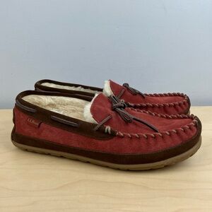 L.L. Bean Red and Brown Suede Loafers